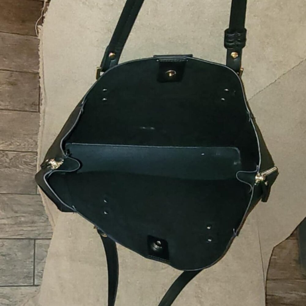 Topshop Black Tote Shoulder Bag - Picture 6 of 7